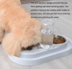 Pet Bowls with Automatic Water Bottle - Stainless Steel